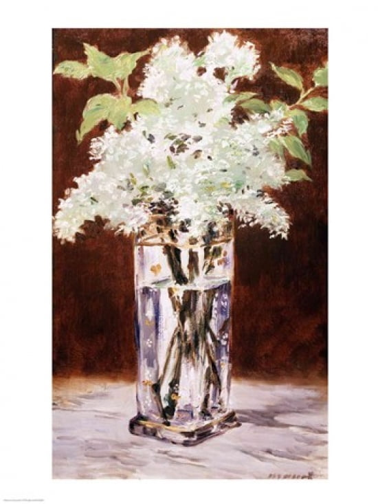 White Lilac in a Crystal Vase 1882 Canvas Art - Edouard Manet (18 x 24)