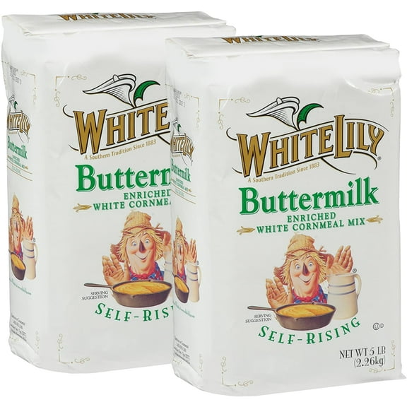 White Lily Buttermilk Corn Meal Self Rising 5 lb Bag (Pack of 2)