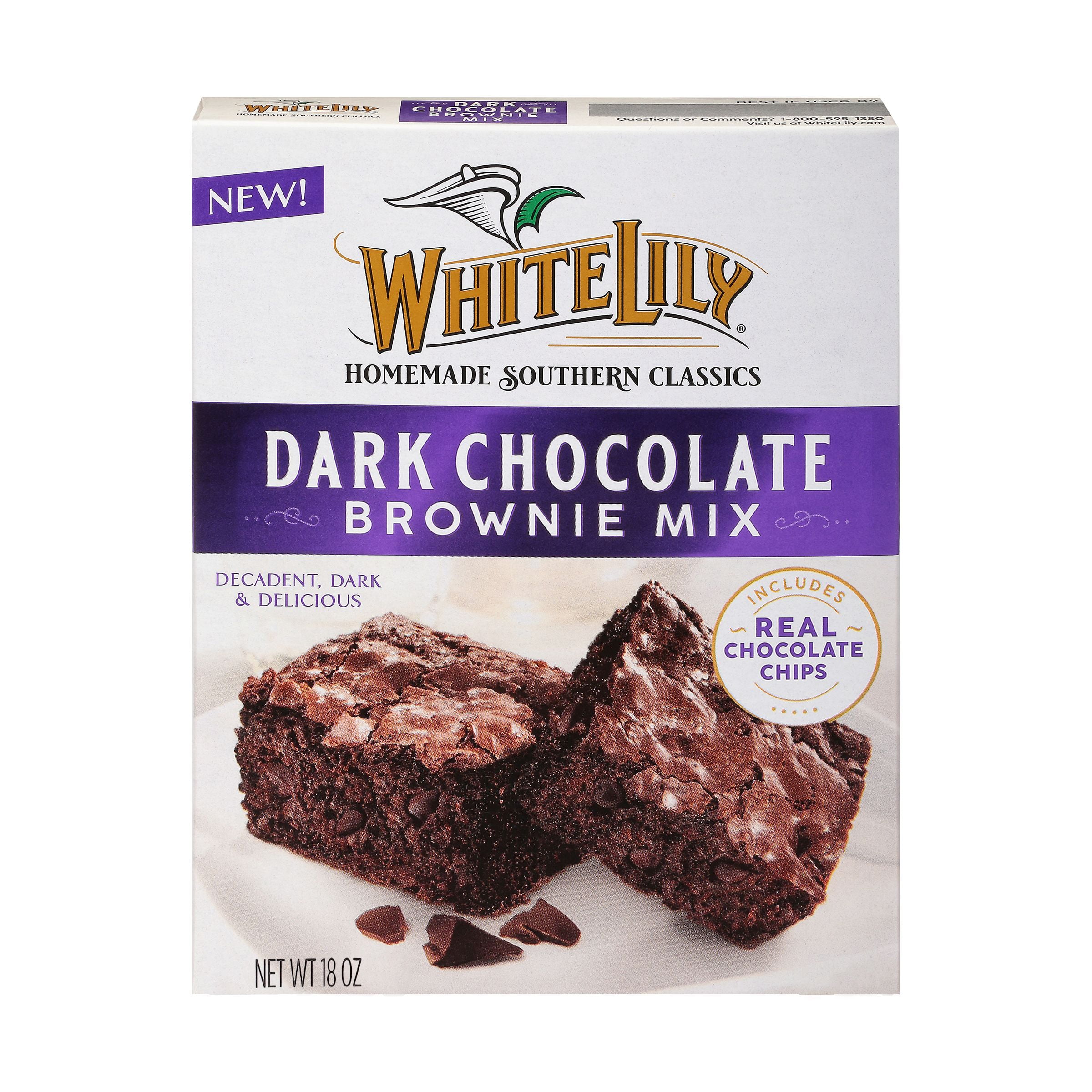 White Lily Dark Chocolate Brownie Mix, 18 oz Box