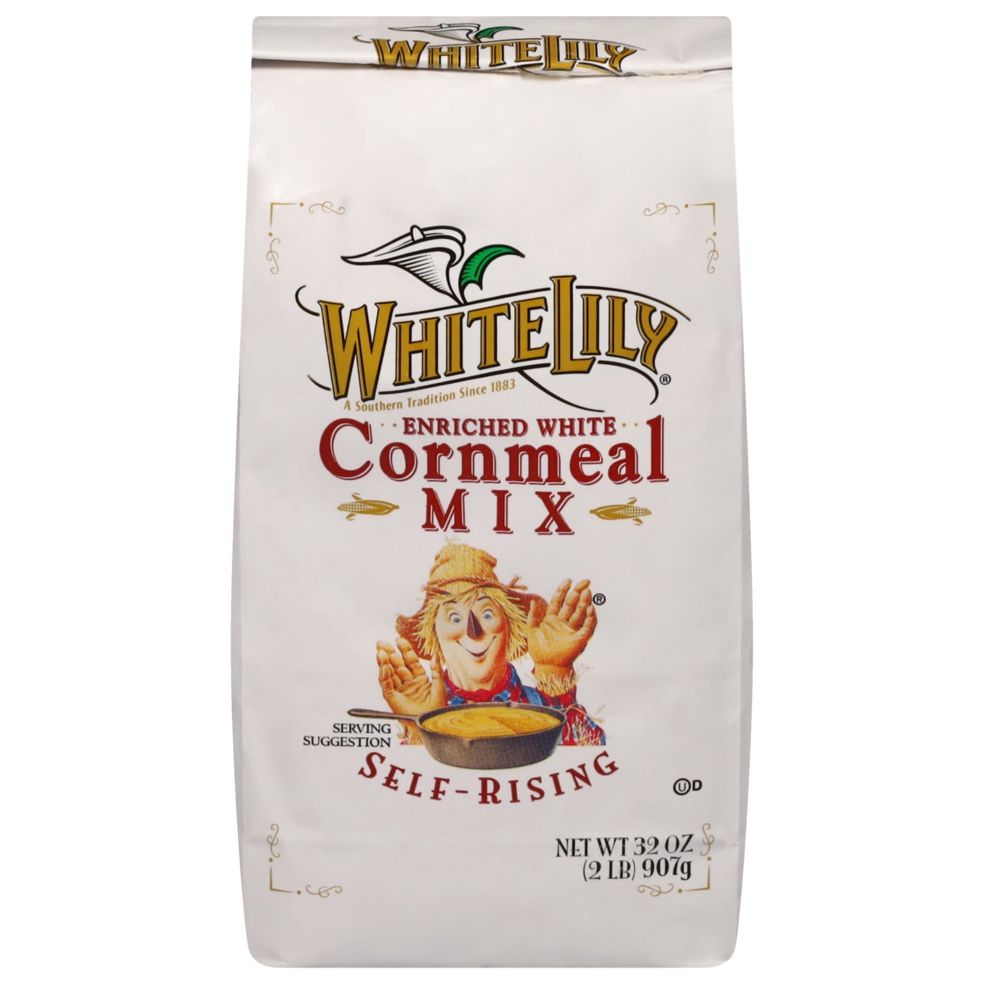 White Lily Enriched White Self-Rising Cornmeal Mix, 2 lb Bag