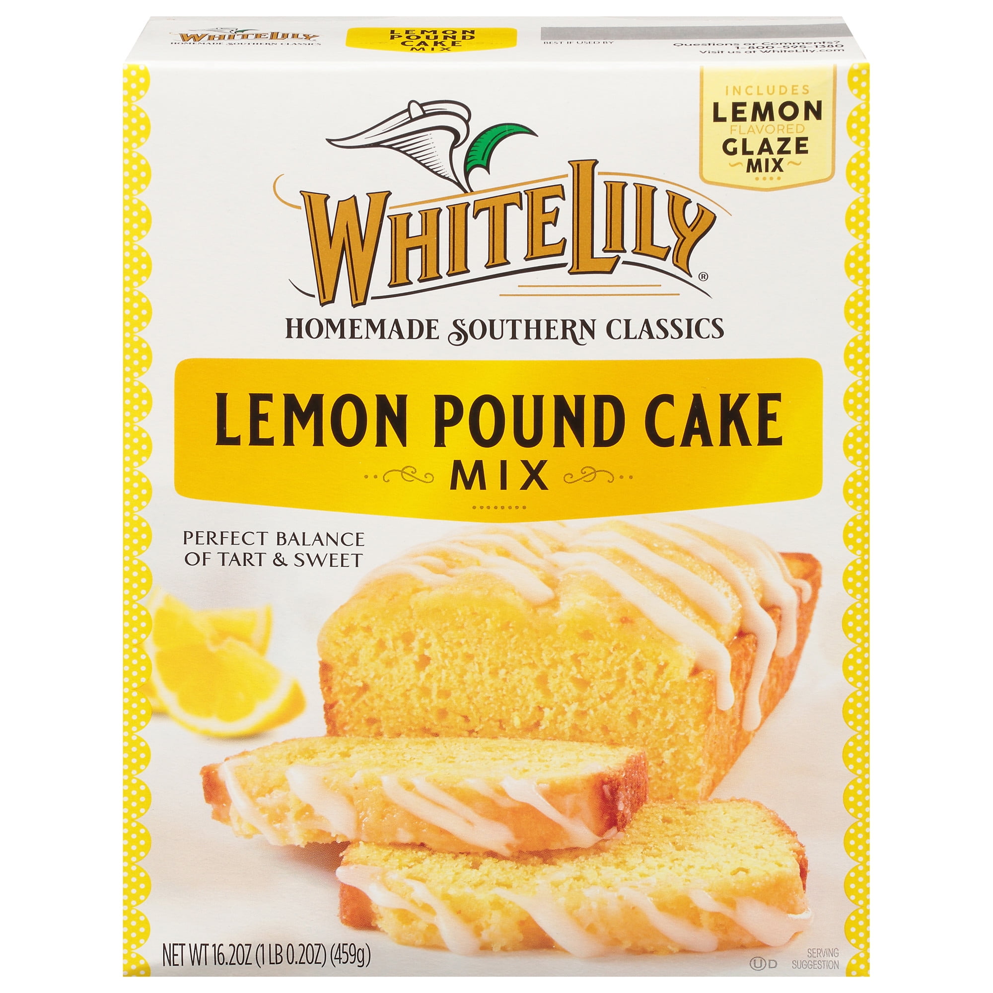 White Lily Lemon Pound Cake Mix, 16.2 OZ Box