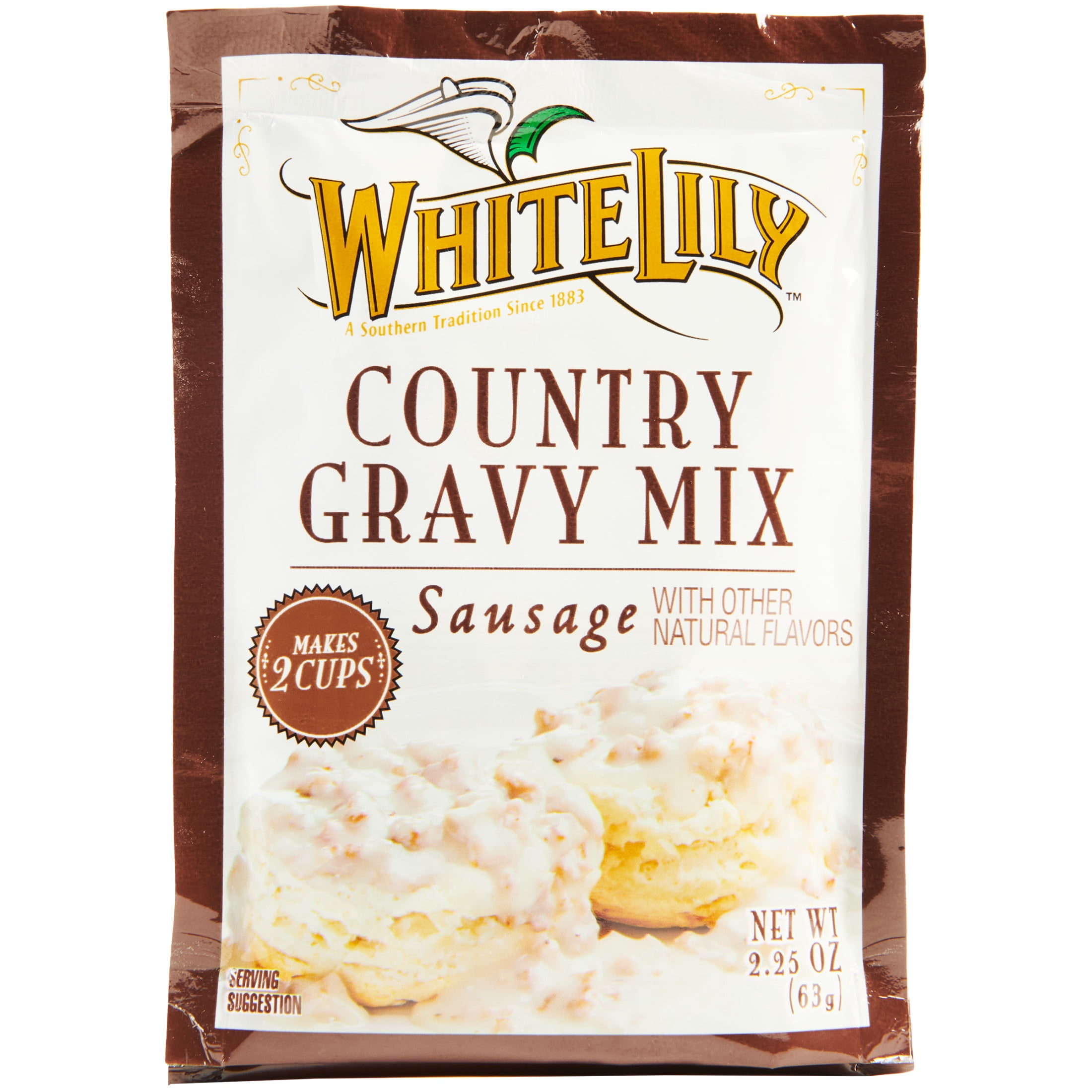 White Lily Sausage Country Gravy Mix, 2.25 oz, Instant Southern ...