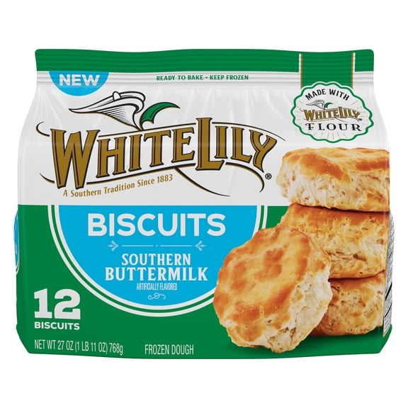 White Lily Frozen Southern Buttermilk Biscuits, 27 Oz