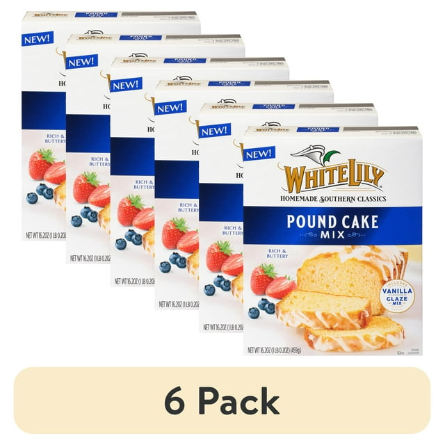 (6 pack) White Lily Vanilla Pound Cake Mix, 16.22 oz.