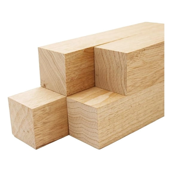 White Limba Lumber Square Turning Blanks - 2" x 2" (4pcs) (2" x 2" x 8")