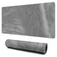 thumbnail image 1 of White Line Gray Bottom Mountain Terrain Map&nbsp;mousepad Gamingwaterproof,rubber+multispandexnon Slip Line Series MousepadDesk Pad for Office Home Game 31.5x15.7inches, 1 of 7