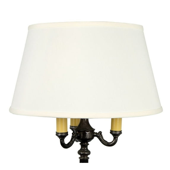 White Linen 19 Inch Barrel Drum Floor Lampshade Replacement