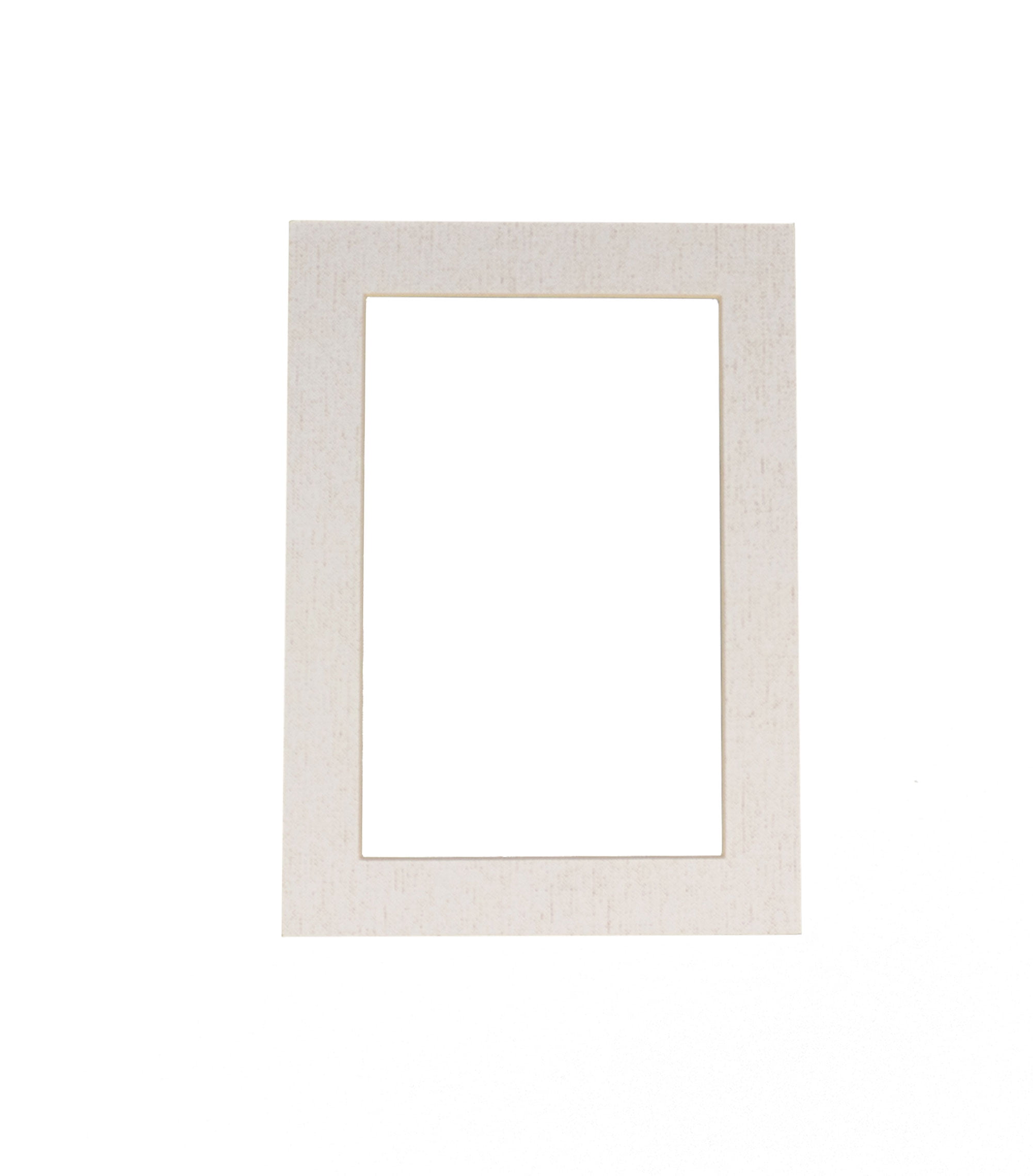 White Linen Acid Free 18x24 Picture Frame Mats with White Core Bevel Cut for 13x19 Pictures - Fits