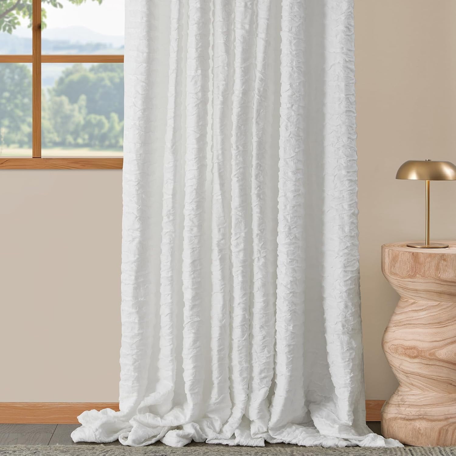 White Linen Curtains 84 inches Long for Living Room,2 Panels Linen — free download