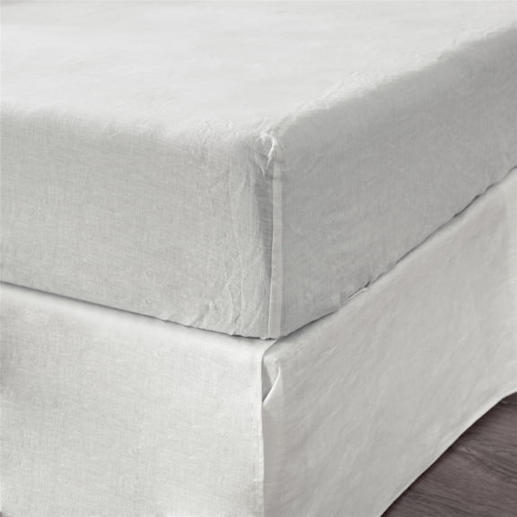 Ivory Linen King Fitted sheet