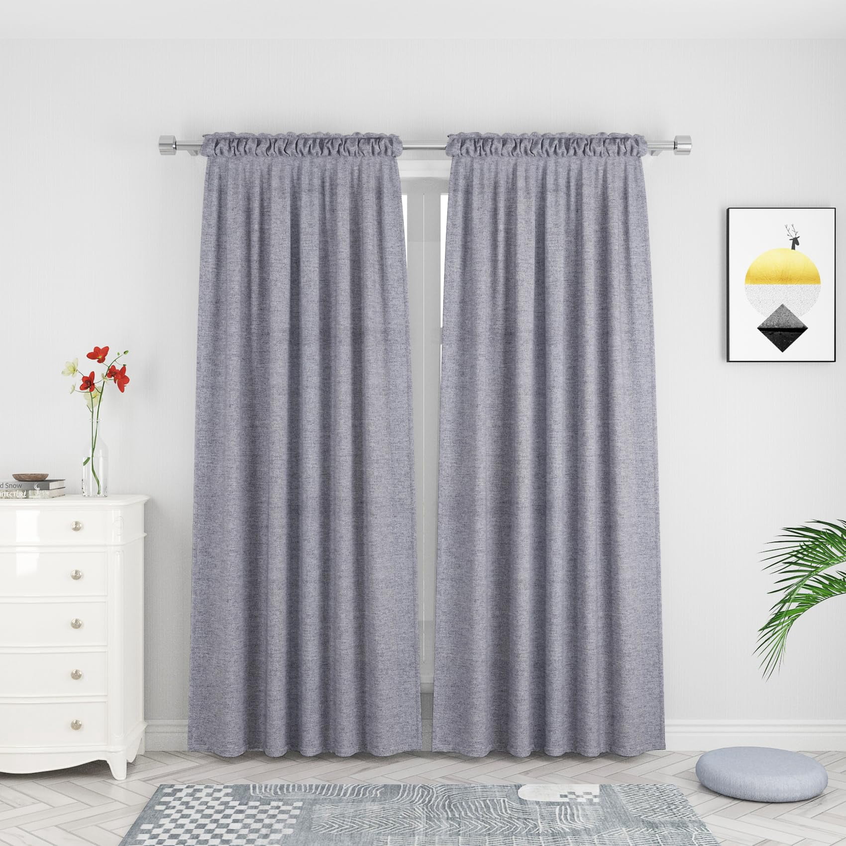 White Linen Kitchen Tier Curtains 24 Inches Long Over Sink Cafe ...