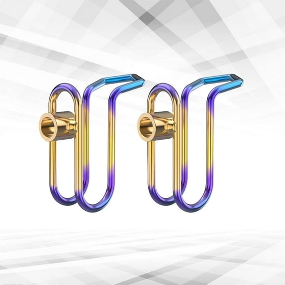 Raindrops Accessories 2Set Motorcycle Hooks in Double Color for Bag Hanging and Luggage Organization 5x4.7x4cm