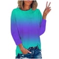 thumbnail image 1 of White Linen Shirt Women Plus Size Dressy Tops for Women Summer Round Neck 3/4 Sleeve Print Casual Outing Blouses Tops, 1 of 3