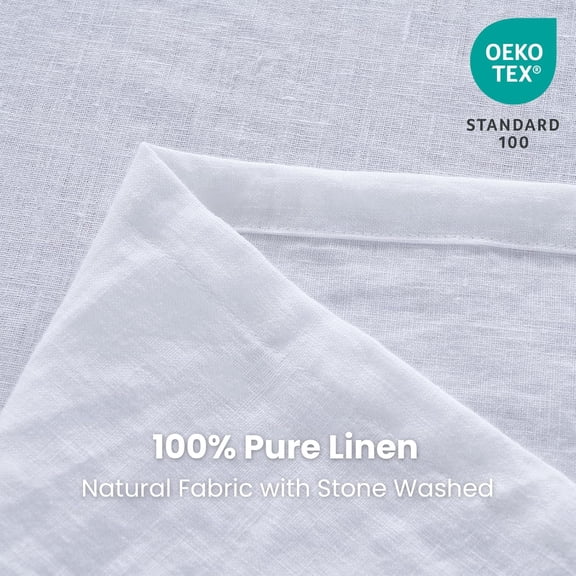 White Linen Tablecloths for Rectangle Tables 60×104 Inch