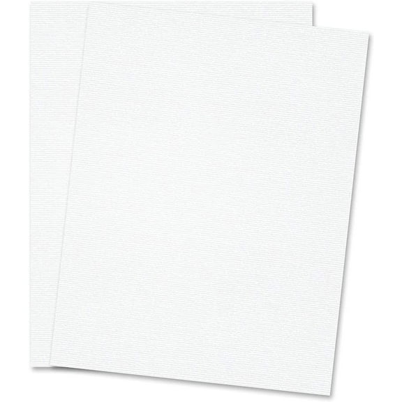 White Linen Textured 8 1/2 X 11 Inches Card Stock 80Lb. - 25 Papers Per Pack