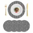 thumbnail image 1 of White Lines Round 13 Inch Placemats Set of 4, Vintage Abstarct Minimalist Art Gray HeatResistant Non Slip Place Mats for Dining Table, Wipeable Braided Kitchen Table Mats for Housewarming, 1 of 9