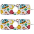 thumbnail image 1 of on White Lion Fox Raccoon in Space 2PCS Faucet Absorbent Mat Kitchen Faucet Sink Splash Guard Microfiber Cloth Faucet Splash Catcher Water Absorbent Mat, Faucet Mat for Kitchen Sink 14x5, 1 of 7