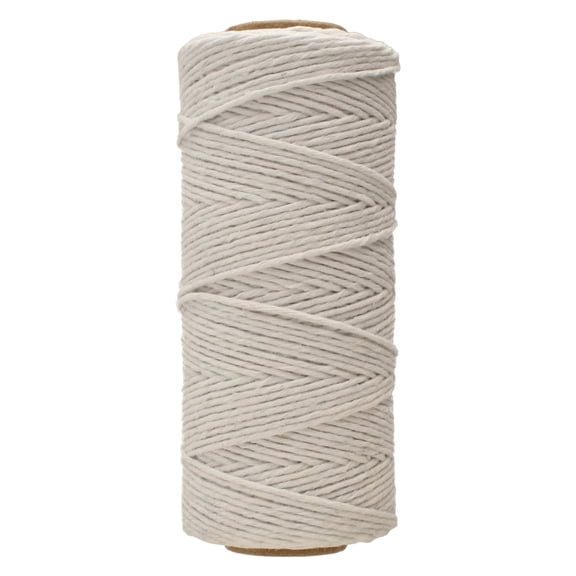 White Lion Macramé Cord – Cotton Rich Macrame Rope, 1 mm, 300 Feet, White Color, Yarn for Wall Decor, Crochet, Gift Wrapping, Wall Hanging, Plant Hangers, Handmade Crafts, Knitting