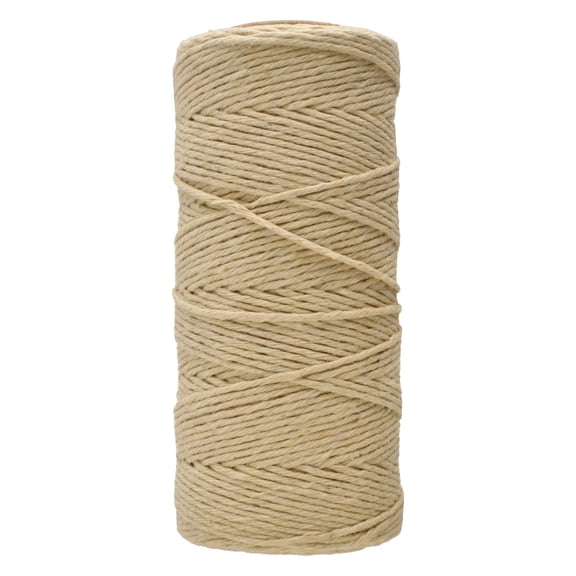 White Lion Macramé Cord – Cotton Rich Macrame Rope, 1 mm, 300 Feet, Beige Color, Yarn for Wall Decor, Crochet, Gift Wrapping, Wall Hanging, Plant Hangers, Handmade Crafts, Knitting
