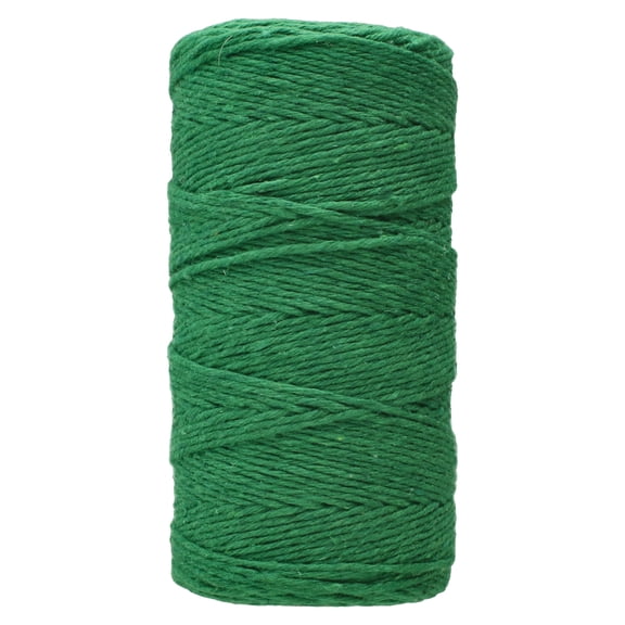 White Lion Macramé Cord – Cotton Rich Macrame Rope, 1 mm, 300 Feet, Dark Green Color, Yarn for Wall Decor, Crochet, Gift Wrapping, Wall Hanging, Plant Hangers, Handmade Crafts, Knitting