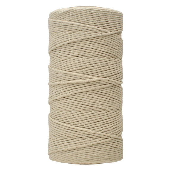 White Lion Macramé Cord – Cotton Rich Macrame Rope, 1 mm, 300 Feet, Natural Color, Yarn for Wall Decor, Crochet, Gift Wrapping, Wall Hanging, Plant Hangers, Handmade Crafts, Knitting