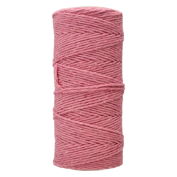 White Lion Macramé Cord – Cotton Rich Macrame Rope, 1 mm, 300 Feet, Rose Pink Color, Yarn for Wall Decor, Crochet, Gift Wrapping, Wall Hanging, Plant Hangers, Handmade Crafts, Knitting