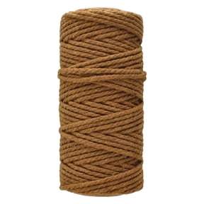 White Lion Macramé Cord – Cotton Rich Macrame Rope, 2 mm, 100 Feet, Copper Color, Yarn for Wall Decor, Crochet, Gift Wrapping, Wall Hanging, Plant Hangers, Handmade Crafts, Knitting
