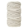 thumbnail image 1 of White Lion Macramé Cord – Cotton Rich Macrame Rope, 6 mm, 50 Feet, White Color, Yarn for Wall Decor, Crochet, Gift Wrapping, Wall Hanging, Plant Hangers, Handmade Crafts, Knitting, 1 of 7