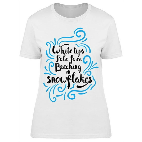 White Lipes Pale Face T-Shirt Women -Image by Shutterstock, Female x-Large