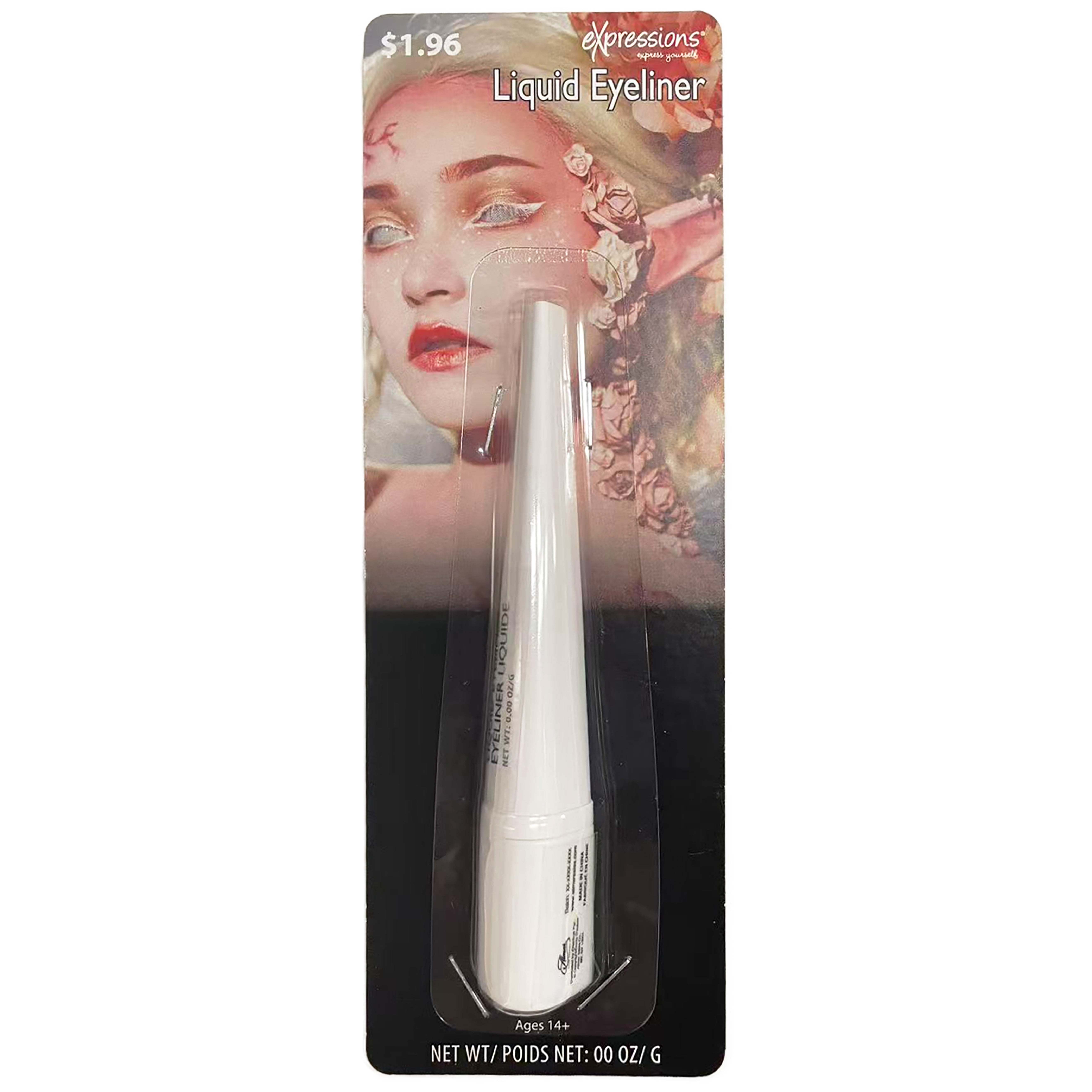 Expressions Precision Liquid Eyeliner for Costume Makeup - White