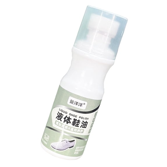 White Liquid Shoe Polish, Whitening Leather Shoe Renovator Oil Stain Cover Brightening Care for White Leather Shoes