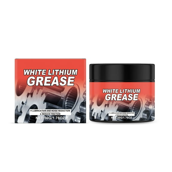 White Lithium Grease 50g/1.76oz, Multi-Purpose Garage Door Lubricant, Bike Grease for Hinges, Wheel Bearings, Gears, Garage Doors, Bike, Ideal for Automotive, Industrial and Household