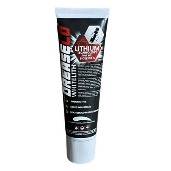 White Lithium Squeeze Tube | Automotive Greases & Lubricants | Grease for Door | Garage Door | Sliding Door | Hinge | Elliptical Grease | Trailer | Hitch Ball Lubricant | NLGI 2 | 8oz | WhiteLith
