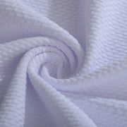 White Liverpool Bullet Textured Fabric by the yard 4 Way Stretch Solid