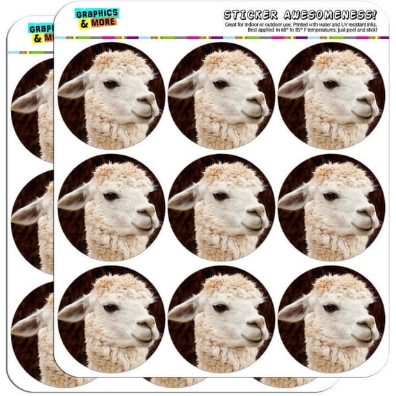 White Llama 18 2" Planner Calendar Scrapbooking Crafting Stickers