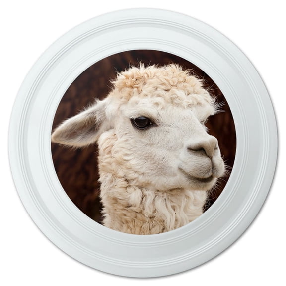 White Llama Novelty 9" Flying Disc