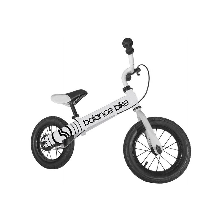 White Logo Metal Balance Bike