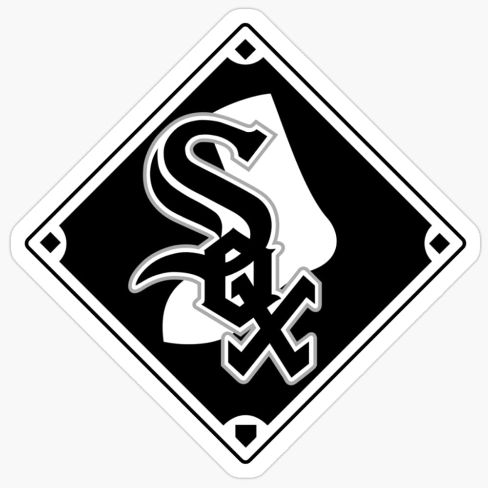 White Logo Sox Sports Team Of Chicago Sticker Baseball Sticker
