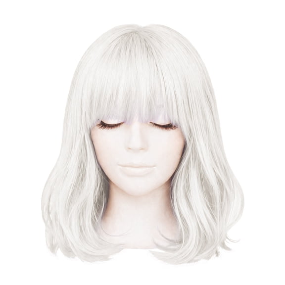 White Long Bob Wigs, One Size Fits Most, Pack of 2