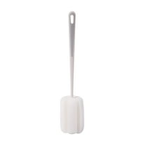 White Long Handle Sponge Bottle Brush,1-Piece for Cleaning Cups and Baby Bottles