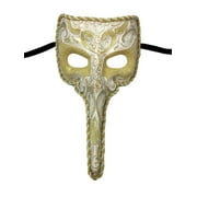 White Long Nose Bird Beak Masquerade Venetian Mask Zanni Plague Doctor