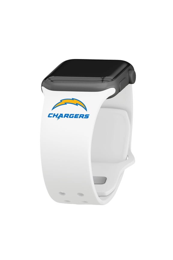 White Los Angeles Chargers Silicone Apple Watch Band