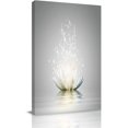 thumbnail image 1 of White Lotus Flower Canvas Wall Art Zen Decor for Bedroom Abstract Picture Print Painting,Framed Artwork for Living Room,Office 12"Wx18"L, 1 of 6