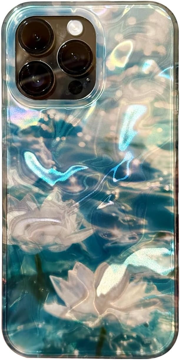 White Lotus Flower Water Ripple Pattern Phone Case Compatible with iPhone  14 Pro Max,Glitter Aesthetic Coquette Floral Slim Protective Girls Women  Gift Cover for iPhone 14promax 6.7" - Walmart.com