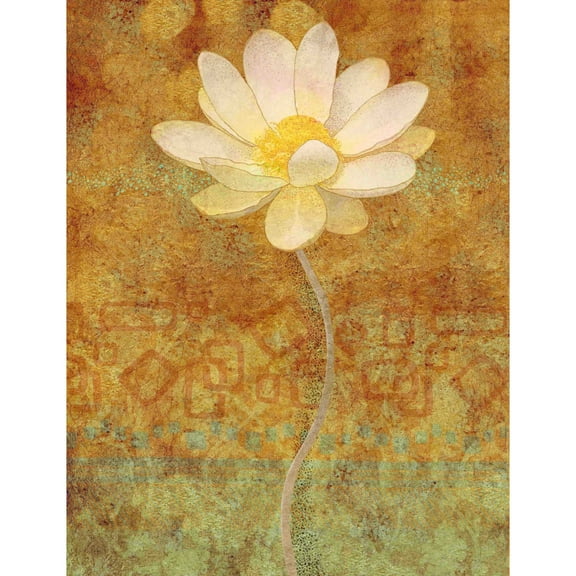 "White Lotus" Painting Print on Wrapped Canvas