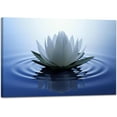thumbnail image 1 of White Lotus Wall Art Canvas Pictures Print Spiritual Meditation Artwork Poster for Yoga Room Bathroom Zen Spa Photo Decor Framed Ready to Hang (12x 16inch), 1 of 6