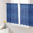 thumbnail image 1 of White Love Heart Semi Sheer Curtains 45 Inch Length 2 Panels Set, Vintage Denim Background Sheer Kitchen Curtain Privacy Voile Window Curtain for Living Room Bedroom Rod Pocket Drapes, 1 of 7