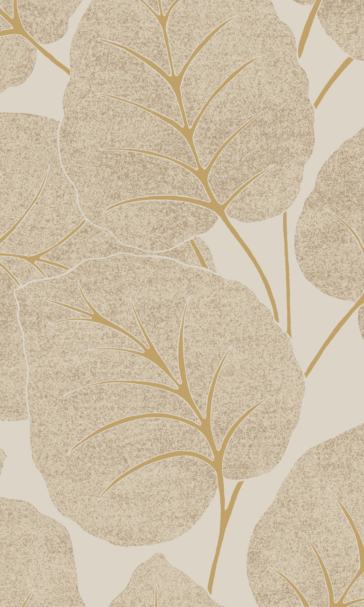 White Luxor Leaf Tropical Wallpaper