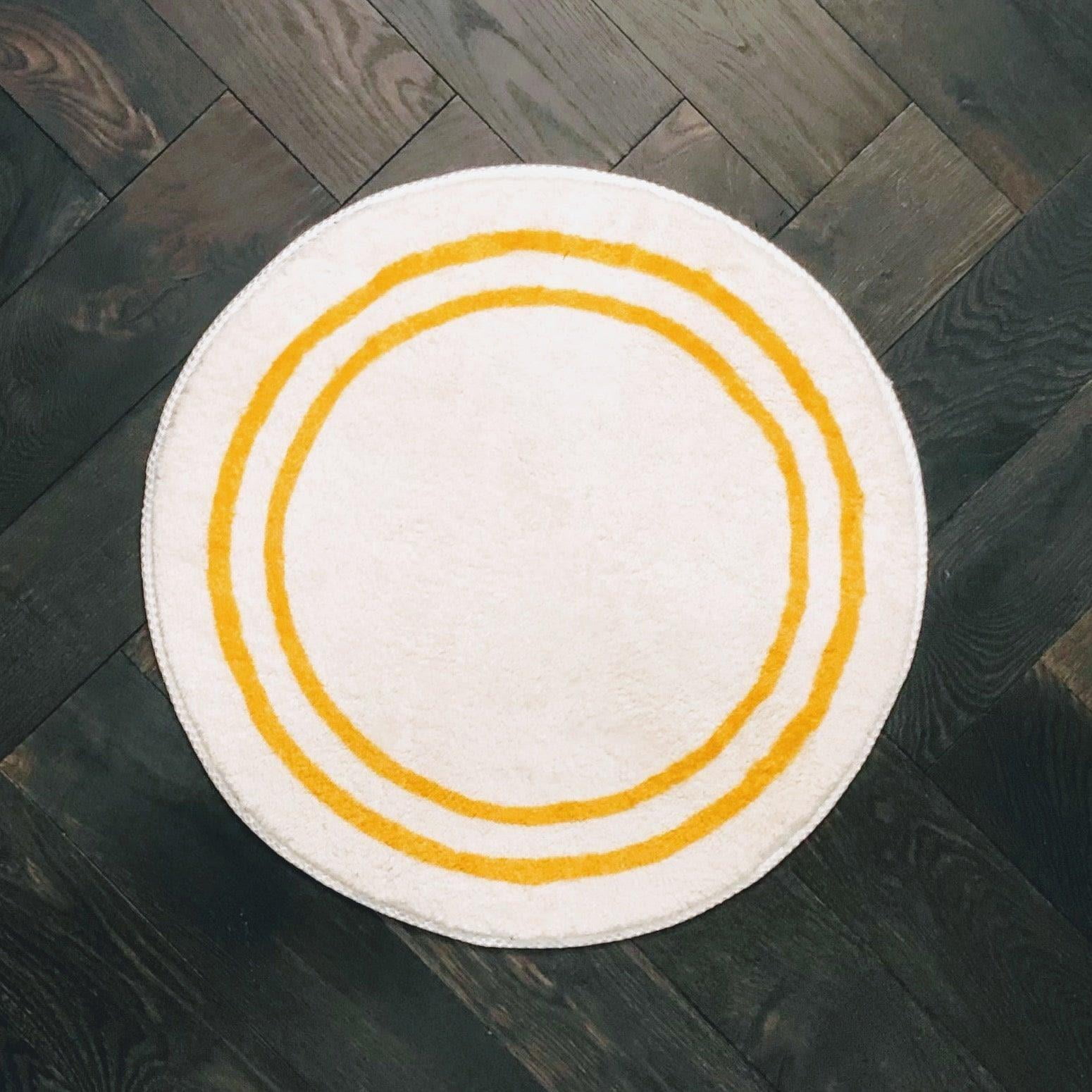 White Luxury Machine Washable Microfiber Bath Mat