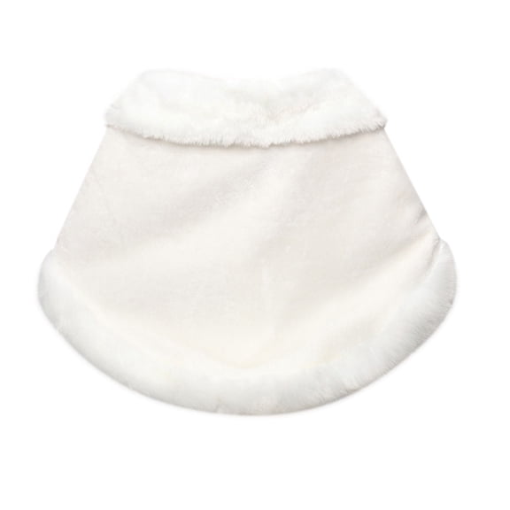 UKCOCO White Plush Cappa Shawl Durable Warm Shoulder Cape Elegant Wedding Dress Accessory for Winter
